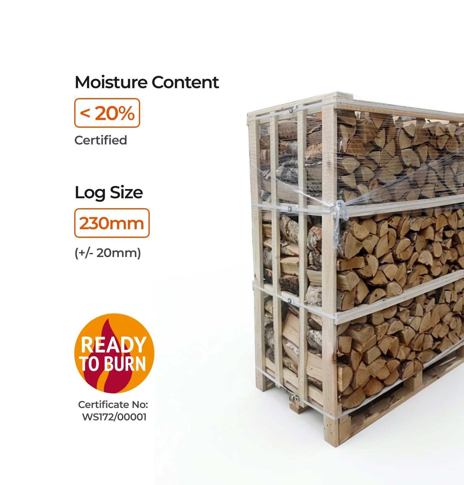 Stacked Crate of Kiln Dried Firewood - Largest Quantity - Image 4