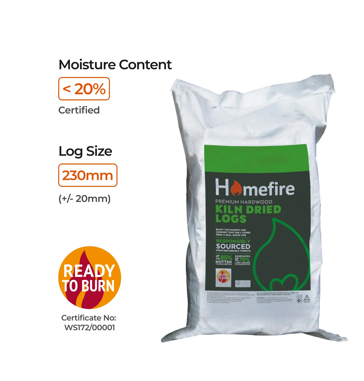 Homefire Kiln Dried Logs - Large Handy Bag - Image 5