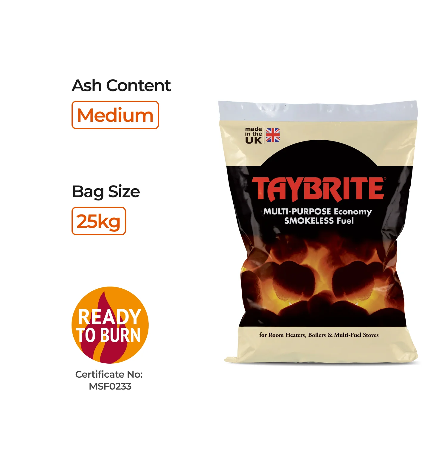 Taybrite Smokeless Coal - 25kg - Image 5